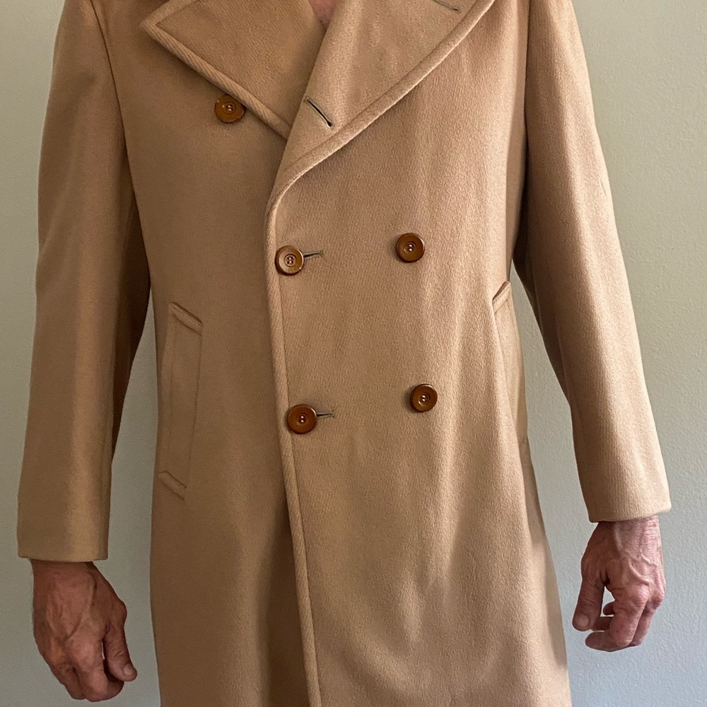 Men's Classic Tan Pea Coat